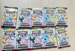 POKEMON TCG SV8.5 PRISMATIC EVOLUTIONS BOOSTER PACK (LOT OF 10) FACTORY SEALED - Image 1