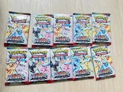 POKEMON TCG SV8.5 PRISMATIC EVOLUTIONS BOOSTER PACK (LOT OF 10) FACTORY SEALED - Image 1