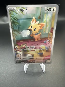 Pokemon TCG Lillipup 154/086 White Flare Illustration Rare Card NM/M Condition - Image 1