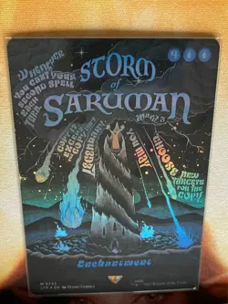 Lord of the rings -MTG Storm of Saruman - Borderless poster FOIL NM - Image 1