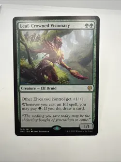 Leaf-Crowned Visionary Dominaria United Regular - Image 1