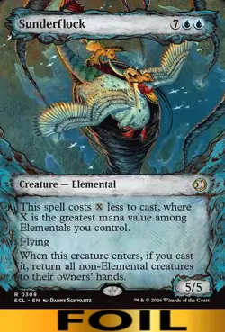 Sunderflock ** FOIL SHOWCASE ** #309 - Lorwyn Ecliped - NM MTG - Image 1
