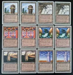 Full 12x Urza's Land Set MTG Urza Tron, Power Plant, Mine, Tower TWO ARTS - Image 1