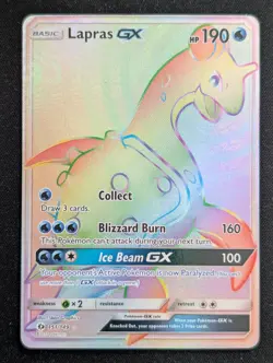 Lapras GX (Secret) 151/149 SM Base Set Pokemon TCG NM - Image 1