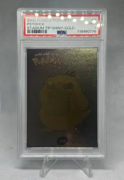 2000 Danone Pokemon PSYDUCK #5 Stadium Tip Shiny *GOLD* PSA-9 - Image 1