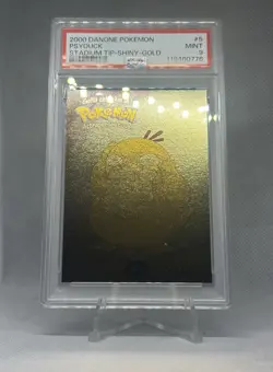 2000 Danone Pokemon PSYDUCK #5 Stadium Tip Shiny *GOLD* PSA-9 - Image 2