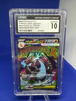 CGC GEM MINT 10 MEGA Charizard X ex MA 223/193 MEGA Dream ex M2a Pokemon Card 62 - Image 1