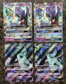 2017 Pokemon Toxapex GX (LOT of 4) 2 Full Art #136/145 & 2 Base #57/145 FRESH!! - Image 1