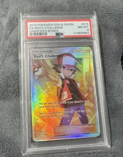 2019 Pokemon S&M Unbroken Bonds Red's Challenge #213 | FULL ART | PSA 8 MINT - Image 1