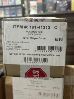2024 Pokemon Scarlet & Violet Surging Sparks Factory Sealed Booster Box Case - Image 1