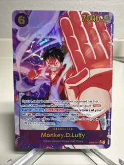 ONE PIECE Monkey D Luffy Alt Art EB02-061 SEC Anime 25th Collection English - Image 1