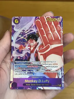 ONE PIECE Monkey D Luffy Alt Art EB02-061 SEC Anime 25th Collection English - Image 3