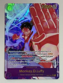ONE PIECE Monkey.D.Luffy (Alt Art) EB02-061 SEC Anime 25th Collection English NM - Image 1