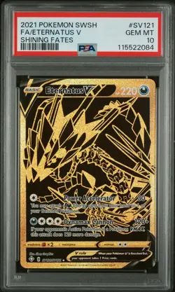2021 POKEMON SWSH ETERNATUS VMAX SHINING FATES #SV122 PSA 10 - Image 1