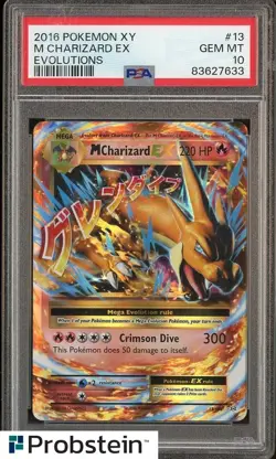 2016 Pokemon XY Evolutions #13 M Charizard Ex PSA 10 GEM MINT TCG PTCG - Image 1