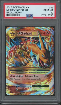 2016 Pokemon XY Evolutions #13 M Charizard EX Gem Mint PSA 10 - Image 1