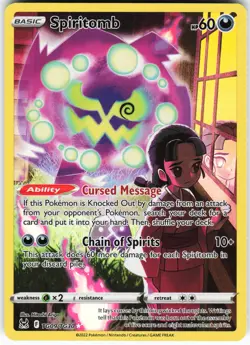 Spiritomb TG09/TG30 Pokemon SWSH11: Lost Origin Trainer Gallery Holo Ultra Rare - Image 1