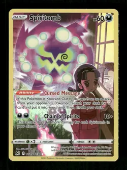 Pokemon Spiritomb Ultra Rare SWSH11: Lost Origin Trainer Gallery TG09/TG30 NM - Image 1
