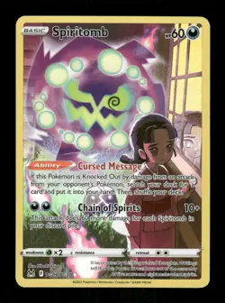 Pokemon Spiritomb Ultra Rare SWSH11: Lost Origin Trainer Gallery TG09/TG30 NM - Image 1