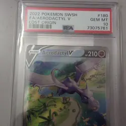 Aerodactyl V Full Art #180 Lost Origin PSA 10 Gem Mint Pokemon Card - Image 2