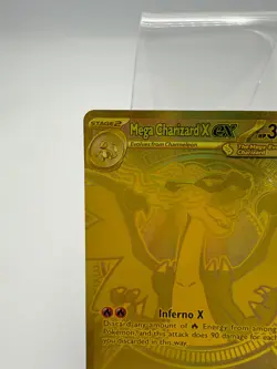 Pokemon TCG Mega Charizard X ex 130/094 Phantasmal Flames Hyper Rare Gold NM - Image 3