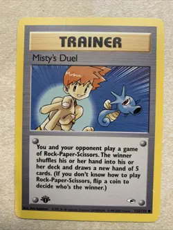 Pokemon TCG Misty's Duel 123/132 Gym Heroes Regular 1st Edition NM - Image 1