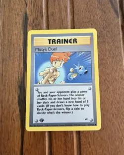 Misty's Duel 123/132 Gym Heroes-1st Edition Regular Pokemon TCG - LP+ - Image 1