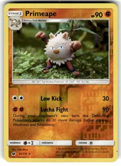Pokemon - Primeape #51/111 - SM - Crimson Invasion Reverse Holo NM - Image 1