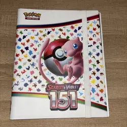 Scarlet Violet 151 Binder For Pokemon Cards TCG Nintendo Empty Folder Mew Design - Image 1