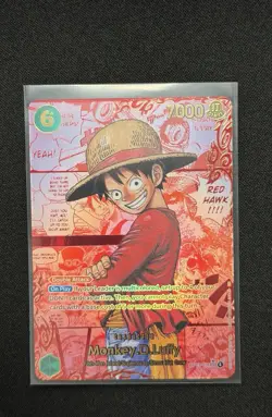 Monkey.D.Luffy (118) (3rd Anniversary) One Piece Card Manga RED Rare English - Image 1