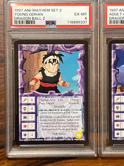 Dragonball Z Ani Mayhem Card Lot 1997 Gohan Lot PSA SLABS Rare Set DBZ - Image 4