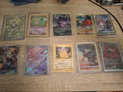 10 Pokemon Card Lot Gengar, slowbro, pikachu, zekrom, milotic, nidoking - Image 1