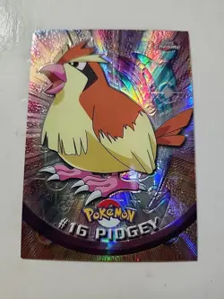 Pokemon TCG Topps Chrome Series 1 Holo Foil Card Pidgey #16 2000 TV Animation - Image 1