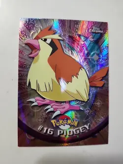 Pokemon TCG Topps Chrome Series 1 Holo Foil Card Pidgey #16 2000 TV Animation - Image 2