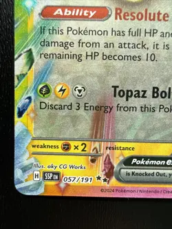 FREE SHIPPING Pokemon Pikachu EX Double Rare Holo Card 057/191 Surging Sparks Nm - Image 5