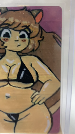 Magic MTG Altered Painted Island Land Squirrel Girl Anime Girl - Image 2