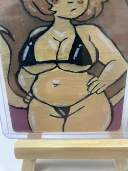 Magic MTG Altered Painted Island Land Squirrel Girl Anime Girl - Image 3