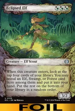 Eclipsed Elf ** FOIL SHOWCASE ** Lorwyn Eclipse - CUC NM MTG - Image 1