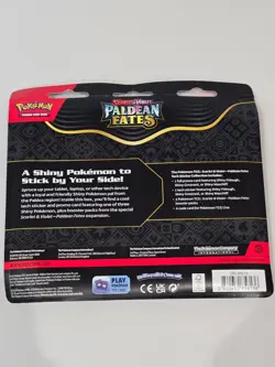 Pokemon Paldean Fates Tech Sticker Collection -maschiff - With 3 Booster Packs - Image 2
