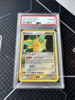 2005 Pokemon Ex Dragonite-Holo Delta Species #3 PSA 8 - Image 1