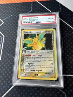 2005 Pokemon Ex Dragonite-Holo Delta Species #3 PSA 8 - Image 4