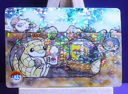 POKEMON POCKET MONSTERS VENDING PRISM STICKER 325 SANDSHREW CHILLIN LIKEa VILLIN - Image 1