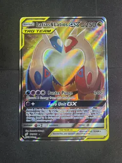 Pokemon TCG Latias & Latios GX Alt Art Full Art 2019 170/181 Team Up English - Image 1