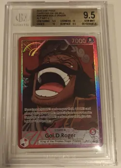 Gol D. Roger OP13-003 Leader Alternate Art Beckett 9.5 Gem Mint One Piece TCG - Image 1