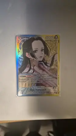 One Piece The Azure Sea’s Seven Boa Hancock Alt Art OP14-041 Leader English NM - Image 1