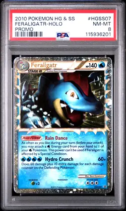 PSA 8 Feraligatr Holo HGSS07 2010 Pokemon Heartgold & Soulsilver Promo 115936201 - Image 1