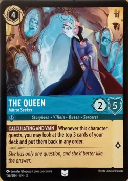 156/204 THE QUEEN MIRROR SEEKER INTO THE INKLANDS UNCOMMON DISNEY LORCANA CARD - Image 1