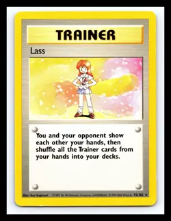 💥 Lass Trainer | Pokemon TCG 1999 | (Base Set) Non Holo Vintage # 75/102 - Image 1
