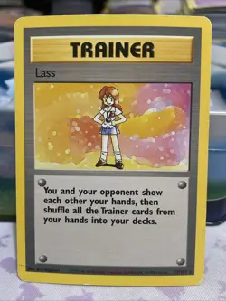 Pokemon TCG Lass 75/102 Base Set Non Holo Rare Unlimited WoTC 1999 - Image 1