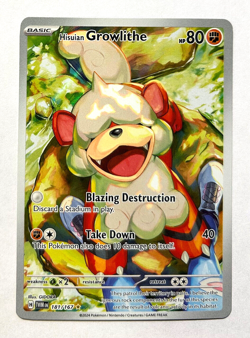 Pokemon Twilight Masquerade - HISUIAN GROWLITHE ILLUSTRATION RARE 181/167 NM/M - Image 1